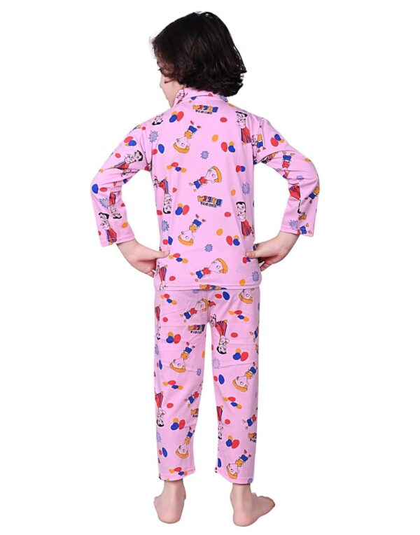 Kids Cotton Blend Night Suit Soft & Comfortable Sleepwear Set for Boys & Girls, Printed Pajamas