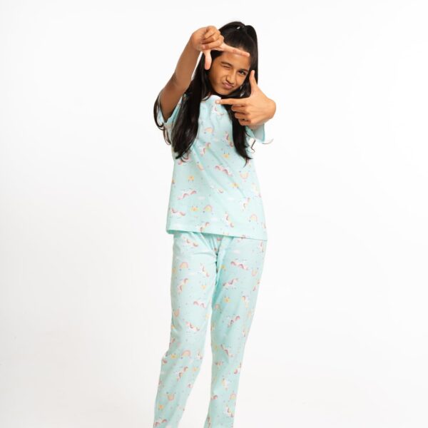Kids Cotton Night Suit for Boys & Girls, Tshirt & Pyjama Set for Sleepwear