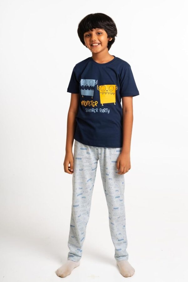 Kids Cotton Night Suit for Boys & Girls, Tshirt & Pyjama Set for Sleepwear