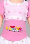 Kids Girl's Cotton Blend Top with Skirt (Pink,1-2 Years)