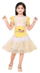 Kids Girl's Cotton Blend Top with Skirt (Pink,1-2 Years)