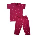 Boys & Girls | Unisex Cotton Short Sleeve Top and Pyjama Combo Set | Nightwear/Sleepsuit/Sleepwear/Loungewear Night Suit for Boys and Girls (1-5 Years)