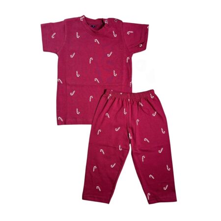 Boys & Girls | Unisex Cotton Short Sleeve Top and Pyjama Combo Set | Nightwear/Sleepsuit/Sleepwear/Loungewear Night Suit for Boys and Girls (1-5 Years)