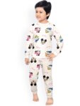 Kids Night Suit | Sleep Wear | Jogger Trouser Full Sleeves Tshirt | Elasticated Waist | Hypoallergenic Sweat Absorber Anti Rash Dress Bottom Pyjama Tee Boys Girls |...