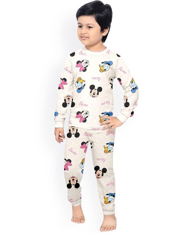 Kids Night Suit | Sleep Wear | Jogger Trouser Full Sleeves Tshirt | Elasticated Waist | Hypoallergenic Sweat Absorber Anti Rash Dress Bottom Pyjama Tee Boys Girls |...