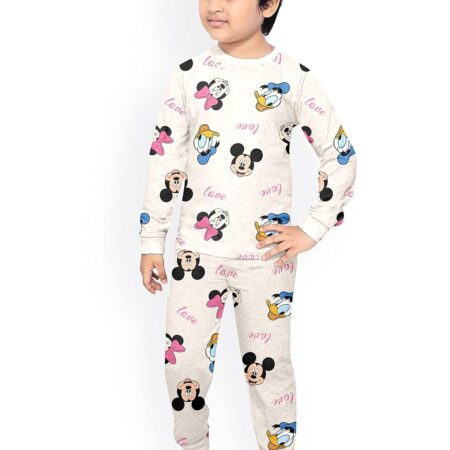 Kids Night Suit | Sleep Wear | Jogger Trouser Full Sleeves Tshirt | Elasticated Waist | Hypoallergenic Sweat Absorber Anti Rash Dress Bottom Pyjama Tee Boys Girls |...