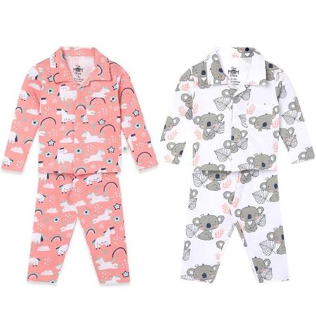 Kids Pajama Set Combo | Cotton |Night Suit | Sleepwear for Baby-Baby Koala-Magical Unicorn