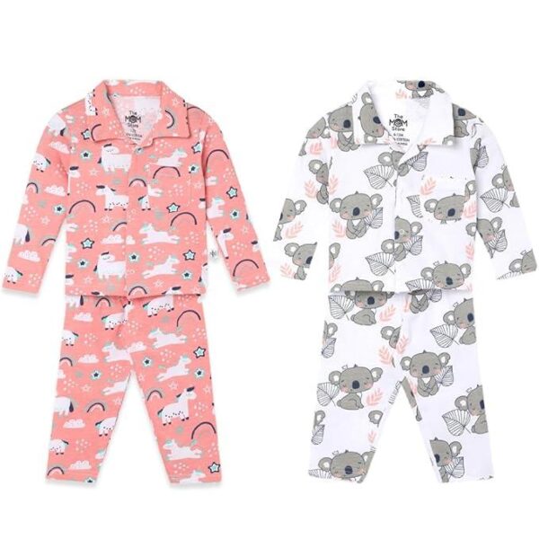Kids Pajama Set Combo | Cotton |Night Suit | Sleepwear for Baby-Baby Koala-Magical Unicorn