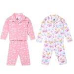 Kids Pajama Set Combo | Cotton |Night Suit | Sleepwear for Baby-Cutey Bunny & Spring Wings