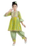Baby Girls Ethnic Wear Cotton Kurta Sharara Set (Size 0 Months & Up To 4 Year)