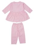 Baby Girl's Fabulous Collection of Printed Full Sleeves Soft Hosiery Cotton Vests,Frock with Pyjama Pants Dress for Kids Infant Toddler (Set of 3)