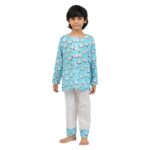 Kids Printed Popsicle Party and Kurta Style Pyjama Set