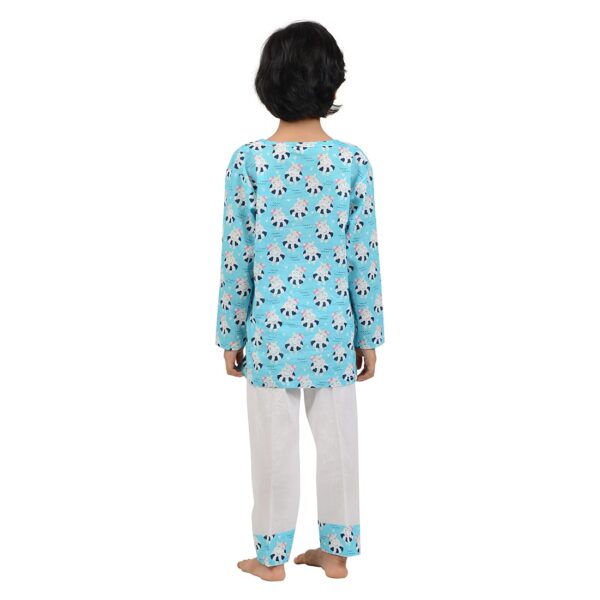 Kids Printed Popsicle Party and Kurta Style Pyjama Set