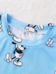 Kids Printed T-Shirt and Shorts Set, Light Blue, Summer Casual Wear | Girls Pyjamas Set