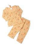 KIDS WEAR Girls Night Suit | Cotton Printed Full Sleeve Night Suit, Sleepwear for Girl, Loungewear T-Shirt & Pyjama Set, Sleepsuit for Girl, Nightdress for Girls