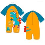 Baby Kids One Piece Swimwear Sun Protection Quick Swimming Suit Design Toddler Summer Bathing Suit for Girls Baby Boys Kids (Pack of 1)