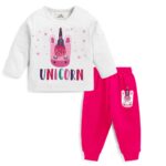 Baby Girl Regular Fit Cotton T-Shirts and Pyjamas Set