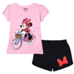 Girls Regular Fit Cotton T-Shirts and Shorts (12-18 Months, Multi-Colored)