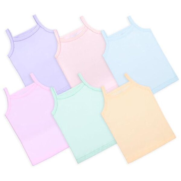 LIGHT Printed Vest Cotton Inner wear for Baby Girls/Boys Colors Pack of 6
