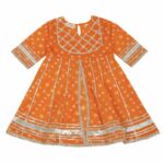 Cotton Kurta Sharara Set for Girls - Ethnic Suit with Angrakha Neck Style - MultiColor