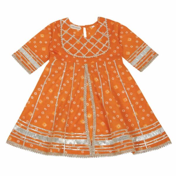 Cotton Kurta Sharara Set for Girls - Ethnic Suit with Angrakha Neck Style - MultiColor