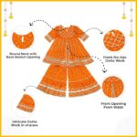Cotton Kurta Sharara Set for Girls - Ethnic Suit with Angrakha Neck Style - MultiColor
