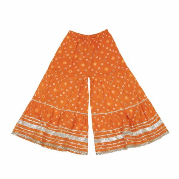 Cotton Kurta Sharara Set for Girls - Ethnic Suit with Angrakha Neck Style - MultiColor