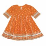Cotton Kurta Sharara Set for Girls - Ethnic Suit with Angrakha Neck Style - MultiColor