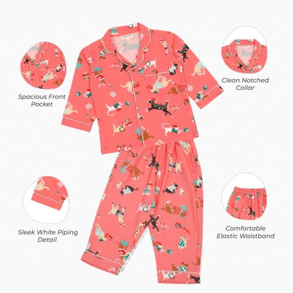 Cotton Night Suit for Boys, Multicolor, Pajama Set for Kids Girls & Boys