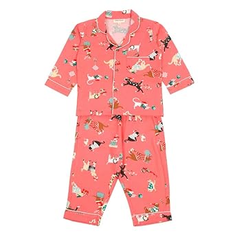 Cotton Night Suit for Boys, Multicolor, Pajama Set for Kids Girls & Boys