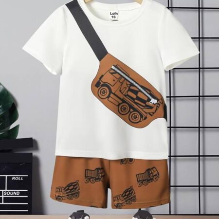 Lofn Stylish Printed Kids Clothing Sets Baby boy Dress