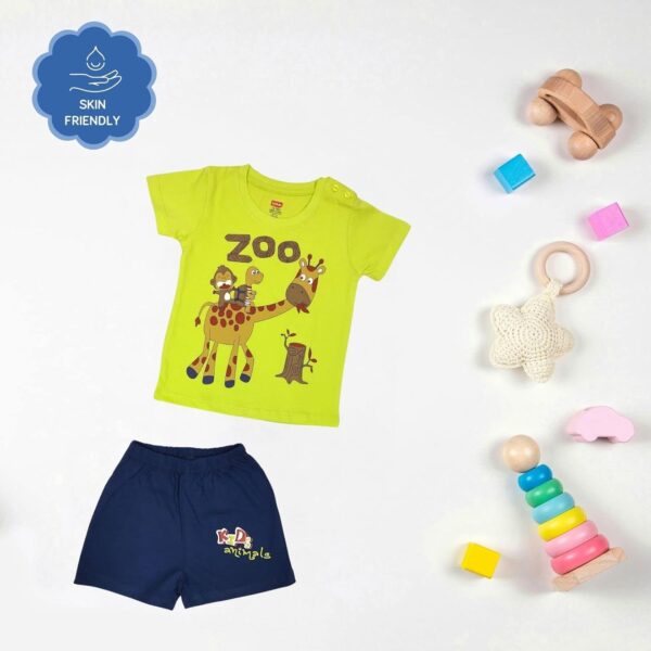 Baby Boys & Girls Regular Fit 100% Cotton Half Sleeve & Shorts Set Pack of 3