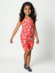 Girl's Cotton Printed Top T-Shirt & Pant/Payjama/Legging/Capri/Skirt Clothing Set -Pack-1