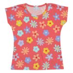 Girl's Cotton Printed Top T-Shirt & Pant/Payjama/Legging/Capri/Skirt Clothing Set -Pack-1