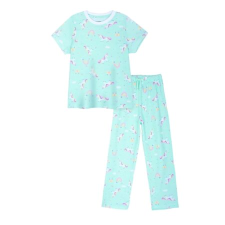 Kids Cotton Night Suit for Boys & Girls, Tshirt & Pyjama Set for Sleepwear