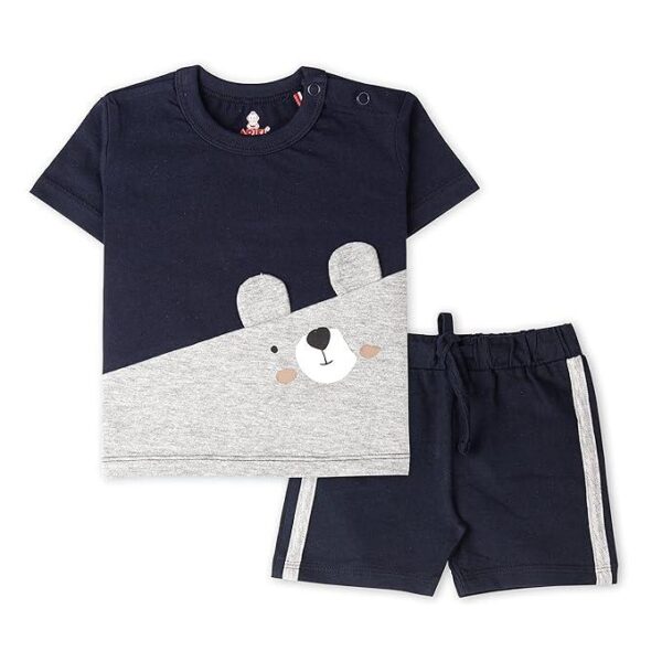 Baby Boys & Baby girls Cotton Printed Round Neck Half Sleeve T-shirt
