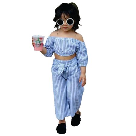 Nigel Designer Girls Crop top and Palazzo Pant