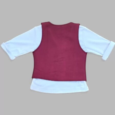 Ninas Baby Boys and Girls Solid Cotton Blend Blazer Style T Shirt and Pant Set with Bow Tie Toddlers