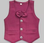 Baby Boys and Girls Solid Cotton Blend Blazer Style T Shirt and Pant Set with Bow Tie Toddlers