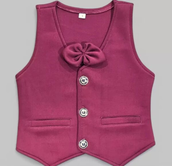 Baby Boys and Girls Solid Cotton Blend Blazer Style T Shirt and Pant Set with Bow Tie Toddlers