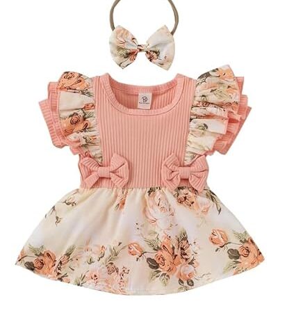 Baby Girls Modal net and kiktkat Full and Short Sleeve Baby Frocks