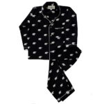 Boy's & Girl's Cotton Block Printed Night Suit Pack of 1 (2-3 Years, Black Elephant)