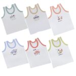 Printed Vest Cotton Inner wear for Baby wear Sleeveless Undershirts for Kids Tank-Tops Toddler Girls/Boys Colors Pack of 6
