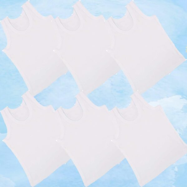 Cotton Inner wear for Baby wear Sleeveless Undershirts for Kids Tank-Tops Toddler Girls/Boys Colors Pack of 6