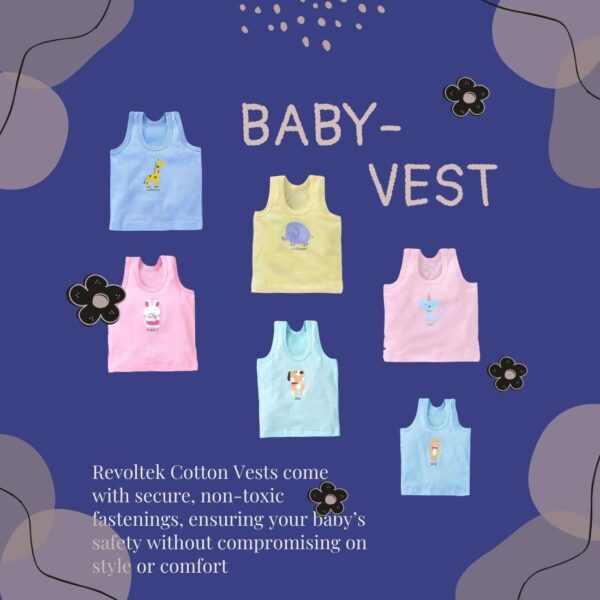 Printed Vest Cotton Inner wear for Baby wear Sleeveless Undershirts for Kids Tank-Tops Toddler Girls/Boys Colors Pack of 6