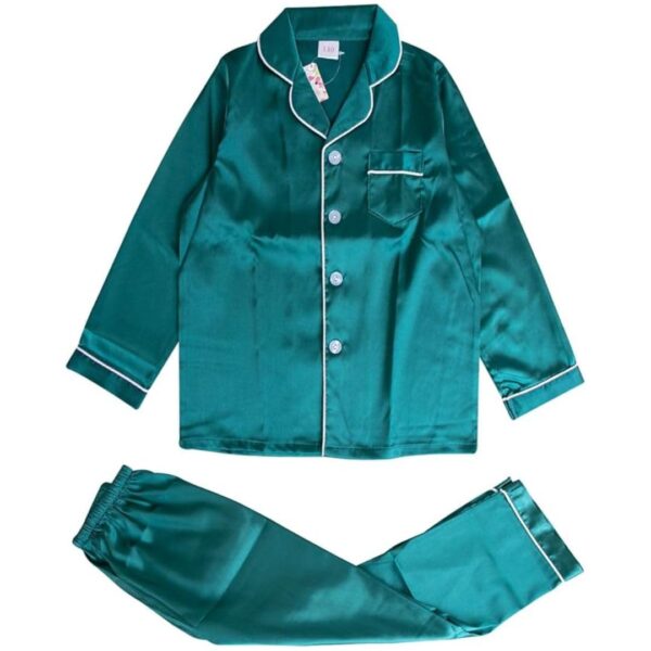 Kid's Pure Satin Full Sleeves Night Suit/Dress for Girls Full Pajama & Top Sleep Suit