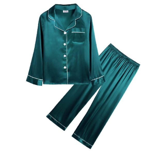 Kid's Pure Satin Full Sleeves Night Suit/Dress for Girls Full Pajama & Top Sleep Suit