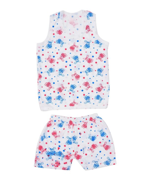 Baby Boy & Girl Cartoon Print Sleeveless Soft Cotton Casual Vest T-Shirt with Shorts Dress for Summer Wear Kids Infant Toddler New Born Baby Clothes (Set of 6)...