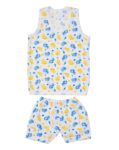 Baby Boy & Girl Cartoon Print Sleeveless Soft Cotton Casual Vest T-Shirt with Shorts Dress for Summer Wear Kids Infant Toddler New Born Baby Clothes (Set of 6)...