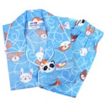 Baby Girl and Baby Boy Animal Print Cotton Full Sleeves Night Suit Shirt and Pant